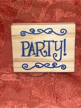 Brand NEW Party wooden stamp